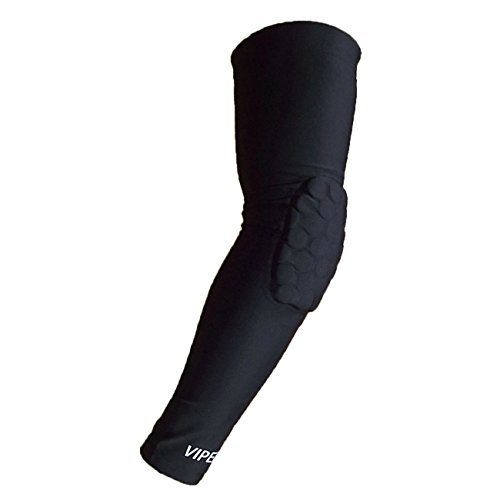 Viper Compression Sleeve Elbow Pads - Hyperflex Padding, TruCore 3-Layer Wicking, Non Slip Inner Bands - Basketball, Football, Volleyball, Hockey, Tennis (Single) (Black, Medium) Viper Compression Sleeve Elbow Pads - Hyperflex Padding, TruCore 3-Layer Wicking, Non Slip Inner Bands - Basketball, Football, Volleyball, Hockey, Tennis (Single) (Black, Medium)