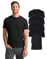 COMFORTABLE ALL-DAY WEAR: Designed with a buttery-soft 60% cotton and 40% polyester blend, this men's t-shirt feels smooth against the skin, offering a lightweight and breathable fit you'll want to live in. Mens tshirts multipack for all situations. ...
