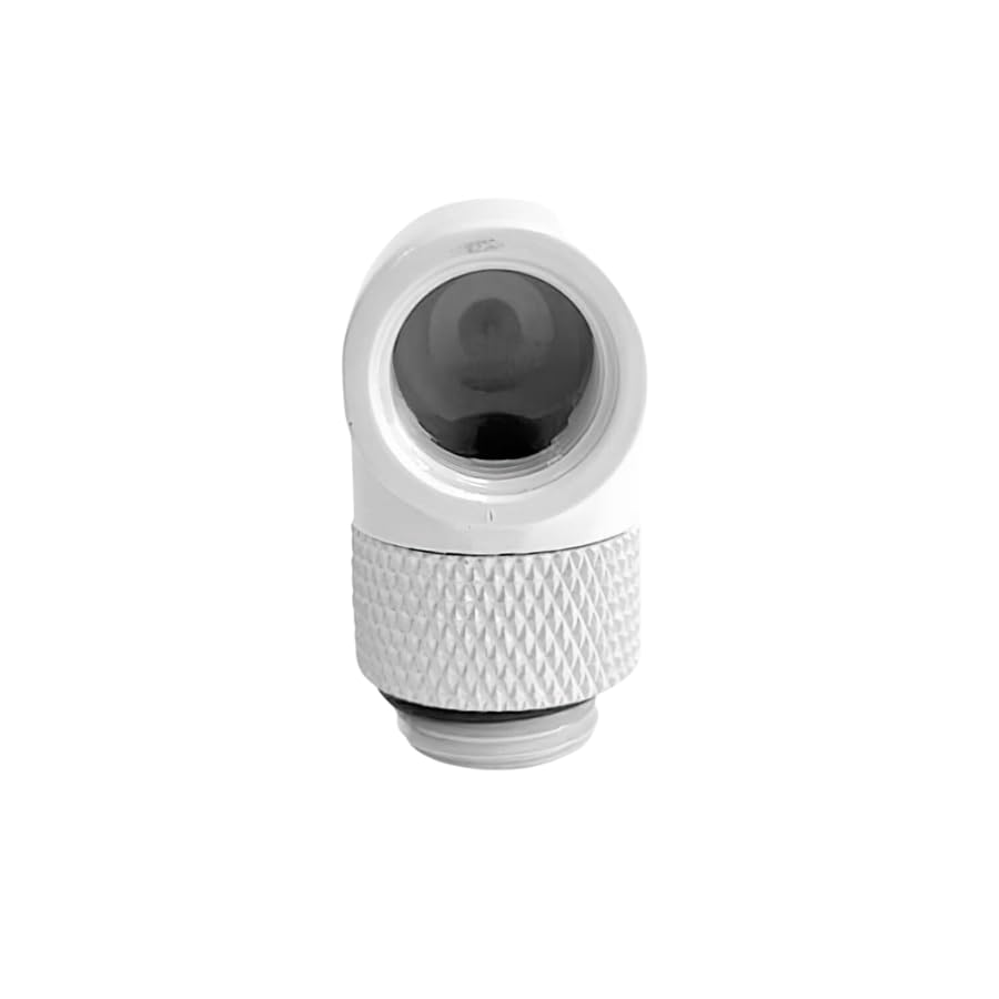 Image of Dracaena 6 pack G1 /4 inch thread Male to Female Extender Fitting, 90A‚ Rotary Fitting Adapter Connector for Computer Water Cooling System, White