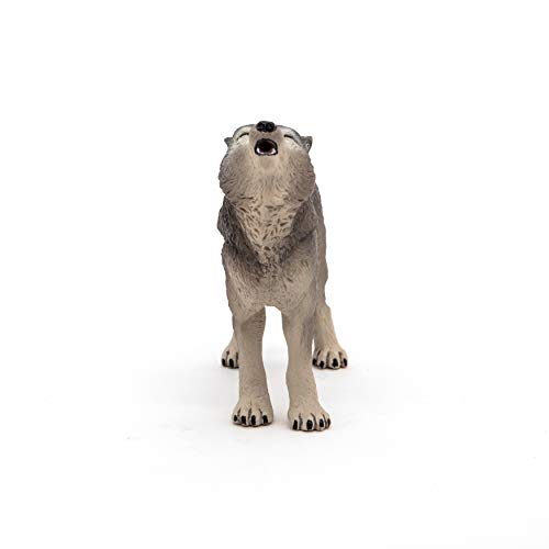 Papo -Hand-Painted - Figurine -Wild Animal Kingdom - Howling Wolf -50171 -Collectible - For Children - Suitable For Boys And Girls- From 3 Years Old #TOP4