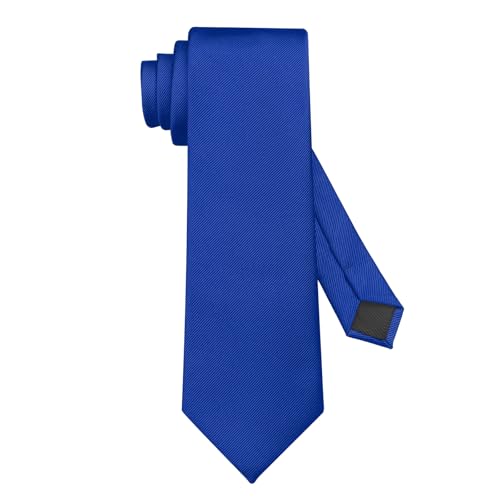 DecTwig Men's Ties Solid Color Formal Neckties 3.15" (8CM) Royal Blue Ties For Men