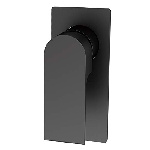 ZUKKI Shower Knobs Wall Mount Manual Bathroom Shower Handle Shower Mixer Valve Trim Valve Required Kit Control Valve Shower Faucet Handle Trim Rough-in Valve Body and Trim Included 3215-09 Black