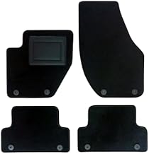 Volvo V40 dal 2012 al 2019, 4 Tappetini Auto in Moquette Nero Su Misura OFFICINEMILANO. 2 Anteriori+2 Posteriori. Sistema di Fissaggio Compatibile con l'Originale. Fondo antiscivolo