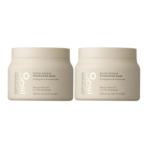 BlondMe Bond Repair Nourishing Mask for Blonde, Lightened, & Gray Hair | Intensive Treatment | Adds Moisture and Softness, 6.7 Fl Oz (2 Pack)