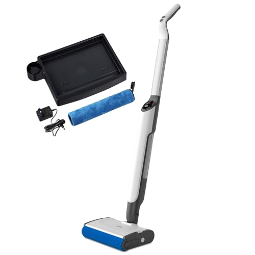 MEDION H09 Limpiador de Suelos Duros (sin Cable, batería Recargable, Limpiador de Suelos, Rodillo de Cepillado, depósito de Agua Limpia y Sucia Separado, función de autolimpieza, Pantalla LED