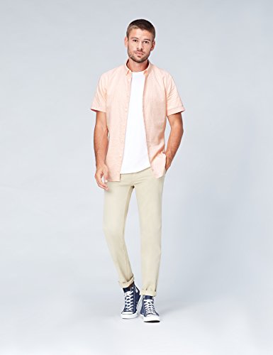 Find. Camicia Gingham a Manica Corta Slim Fit Uomo...