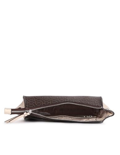 Image of Calvin Klein Reyna Crossbody, Brown /Khaki /Mushroom Logo