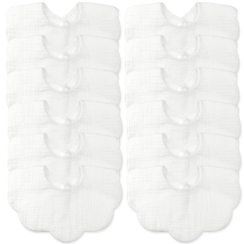 Image of Baby Bibs Muslin Drool Teething Drooling Bibs for Baby Girl Boy Muslin Cotton