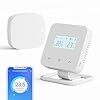 Termostato WiFi intelligente, adatto per caldaie a gas, Cronotermostato Programmabile giornaliera,a batteria digitale intelligente, compatibile con Alexa e Google Assistant - controllo Tuya