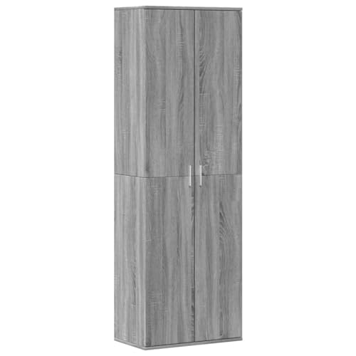 vidaXL Buffet Haut Sonoma Gris 60x35x180 cm Bois d'ingénierie, Buffet, Meuble de Rangement, Armoire Haute, Armoire, Armoire latérale, Meuble de Salon