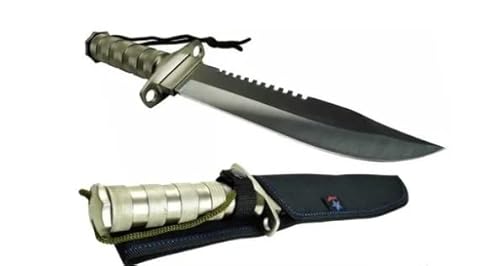 Faca Rambo Tática Militar Sobrevivência Pesca com kit sobrevivência + Bainha