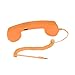 Phefop Retro Phone Handset, 3.5mm Connector Cell Phone Handset USB Cellphone Receiver with Microphone for Phones (Orange)