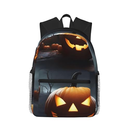 Sac à dos voyage multifonction citrouille Halloween à double bretelle
