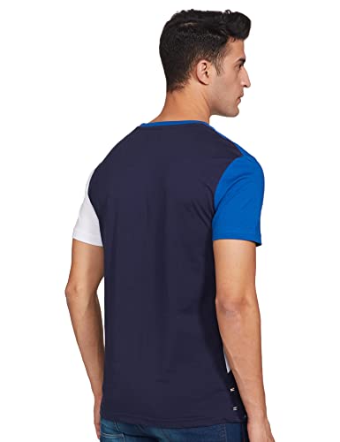 Image of Max Men's Cotton Colorblocked Ultra Slim Fit Crew Neck T-Shirt