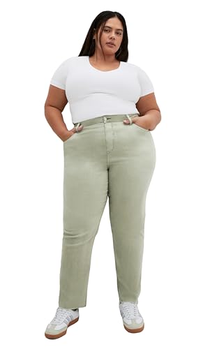 City Chic Women's Plus Size Jean - Harley Clover Row Straight