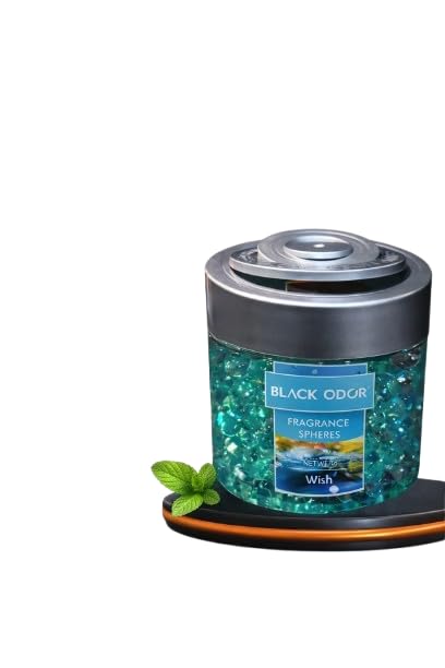 Image of BLACK ODOR Fragrance Spheres - Jelly Ball Air Freshener for Home, Office, and Car (Wish Scent, 70g)