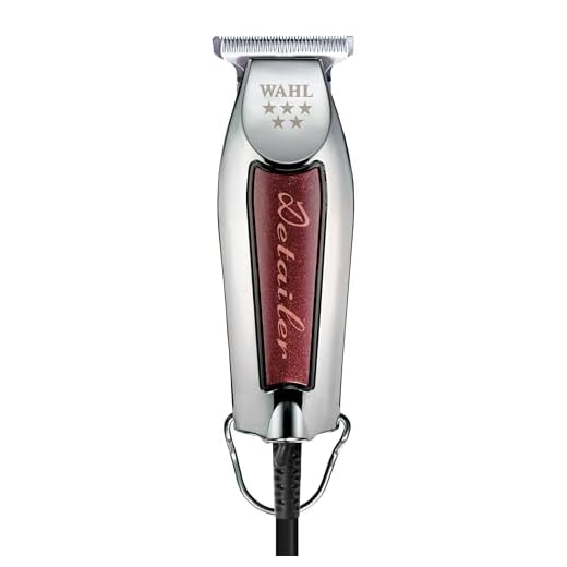 Wahl Professional 5-Star Detailer with Adjustable T Blade for Extremely Close Trimming and Clean and Crisp Lines for Professional Barbers and Stylists - Model 808, Silver, 1 Count (Pack of 1)