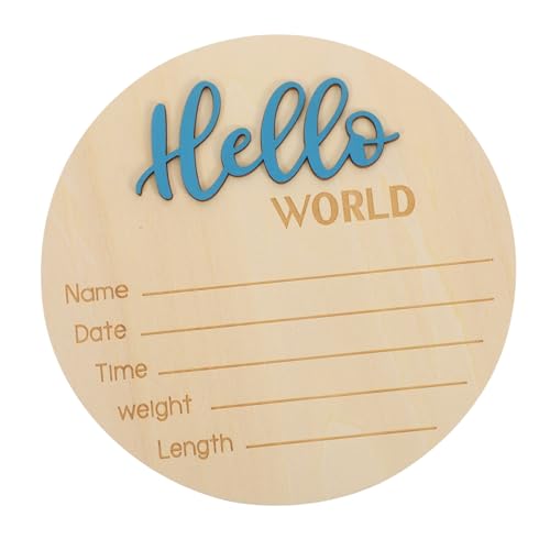BESTonZON Infant Birth Announcement Sign Wooden Bulletin Board Ideas for Baby Naming