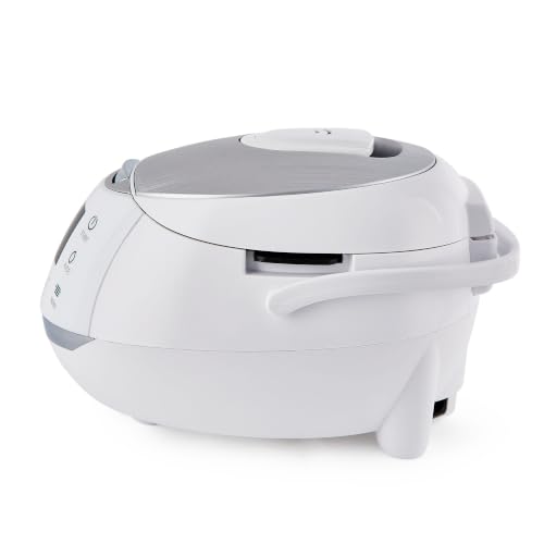 Yum Asia Sakura Rice Cooker with Ceramic Bowl and Advanced Fuzzy Logic (8 Cup, 1.5 Litre) 6 Rice Cook Functions, 6 Multicook Functions, Motouch LED Display, 120V Power (White and Siver) - Image 2