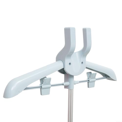 Soporte para ropa de aluminio gris con perchero ajustable de 160 cm 5
