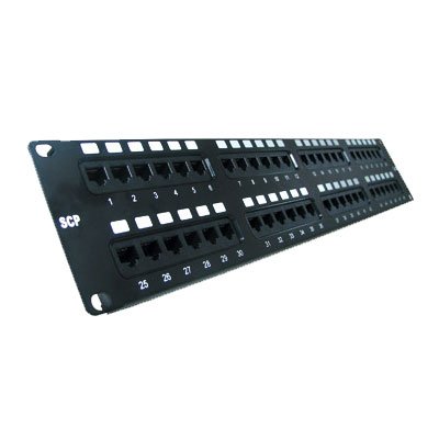 CAT5E 48 PORT PATCH PANEL- 3.5" H x 19" W - 1 EA/BOX Distributed by NAC Wire and Cables