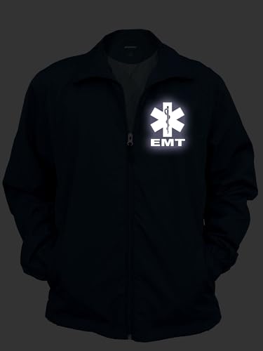 Smart People Clothing EMT zipped up windbreaker with Reflective decorations front and back2