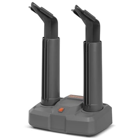 DryGuy Footwear Dryer – No-Heat, Fan-Driven Shoe Dryer for Hiking, Cleats, and Dress Shoes | Gentle Airflow | Compact, Quiet Design with 2 Universal Drying Ports and 6-Foot Power Cord Cover