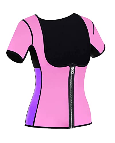 Nonecho Women Sauna Sweat Suit Sleeve Spa Cami Hot Neoprene Slimming Workout Vest Body Shaper Waist Trainer Top #TOP5