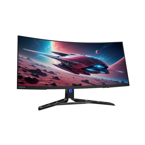 Image of Lenovo Legion R34w-30 34 inch Class UW-QHD Curved Screen Gaming LED Monitor - 21:9 - Raven Black