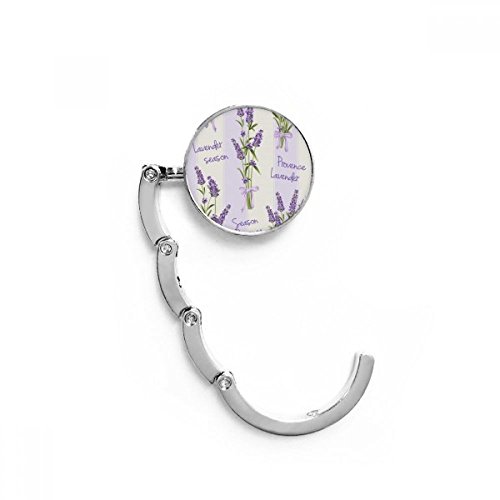 Colgador plegable de bolsos con gancho para mesa y diseño de lavanda