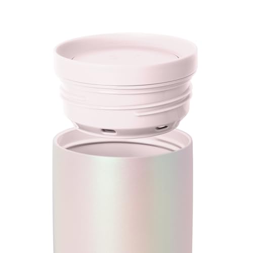 Image of Simple Modern Travel Coffee Mug Tumbler with 360 Lid | Ceramic-Lined Insulated Stainless Steel Cold Brew Iced Coffee Cup | Gifts for Women Her Him | Voyager Signature | 16oz | Coconut Pearl
