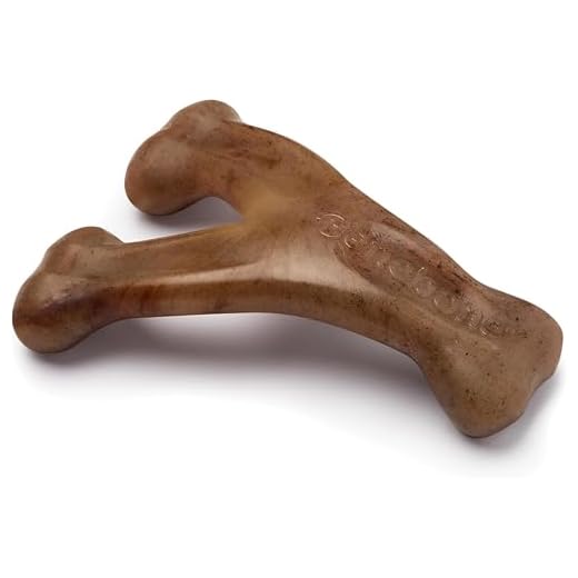 Benebone Wishbone Durable Dog Chew Toy for Aggressive Chewers, Real Bacon, Made in USA, Tiny