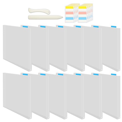 Yhsioaklo Scrapbook Paper Storage Organizer | 12 unidades de almacenamiento de papel transparente para álbumes de recortes | Soporte para papel de plástico, fotos del hogar y contenedores de cartón