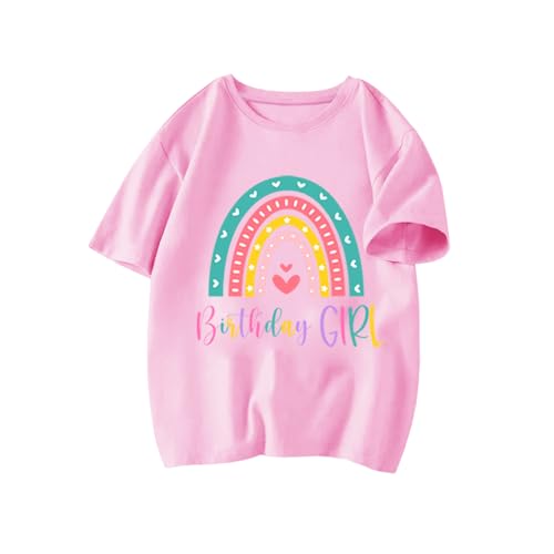Image of Birthday Girl Tshirt Toddler Birthday Shirts Tees Little Kids Top Outfit Cotton Short Sleeve 2nd 3rd 4th 5th 6th 7th 8th
