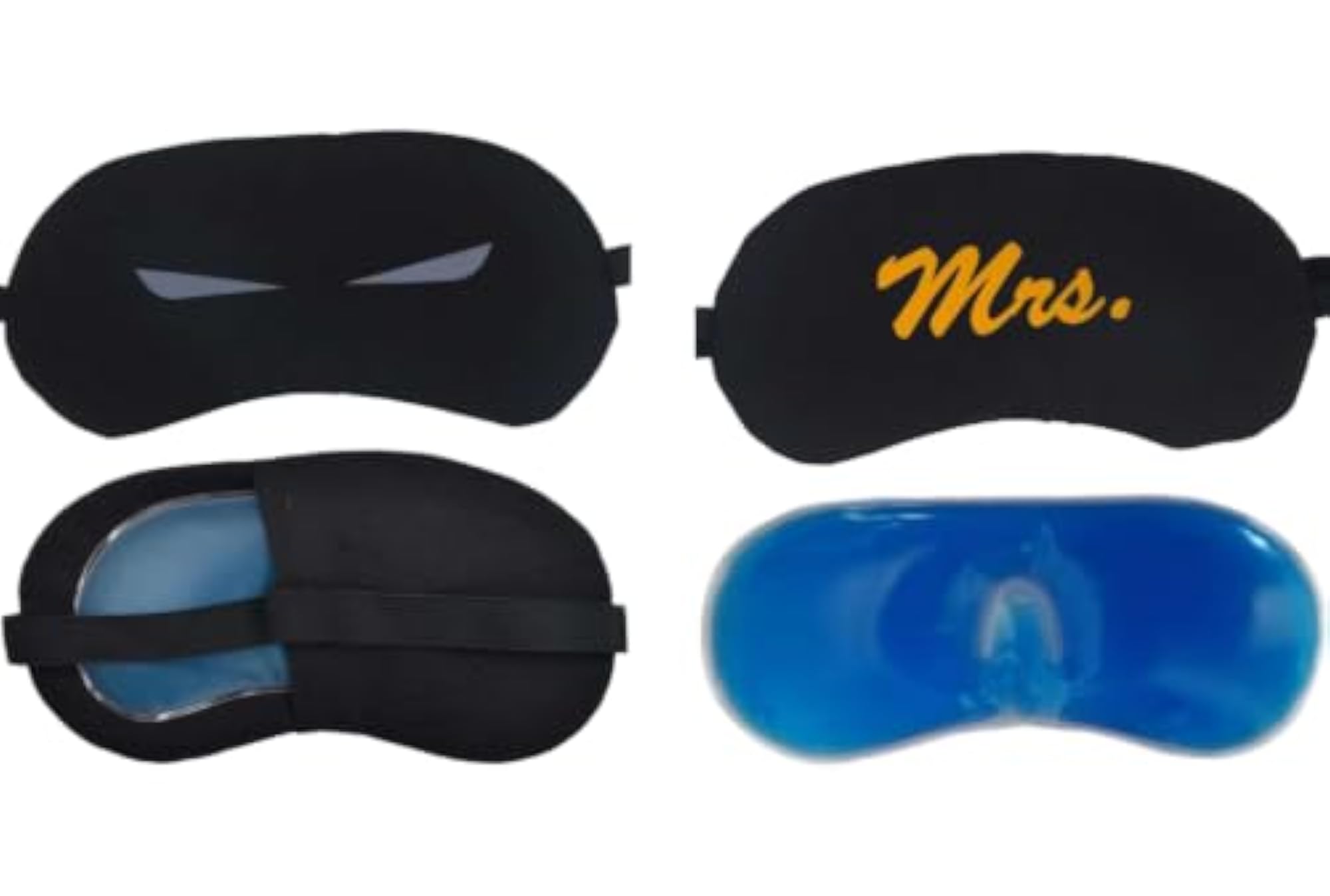 Cooling Gel Eye Mask for Sleeping - Angry Eyes Purple Design
