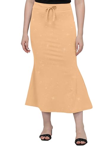 Image of Mehrang Stretchable Shimmer Saree Shapewear Petticoat for Women, Skirts for Women,Shape Wear Dress for Saree