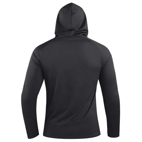 Image of Hoodies for Men UPF 50+ Sun Protection Fishing Shirts Long Sleeve Lightweight Rash Guard Shirt UV SPF Sweatshirt