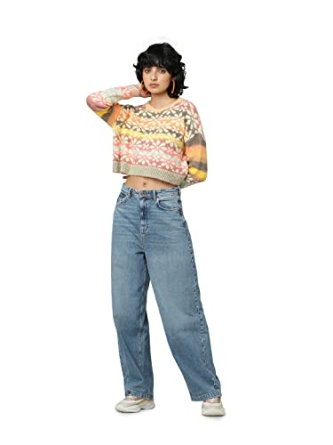 Image of Only Women's Acrylic Blend Round Neck Sweater