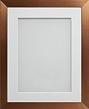 Frame Company – Cadre photo cuivré avec support de la gamme Simpson, Verre, White Mount, 14x11 for pic size A4