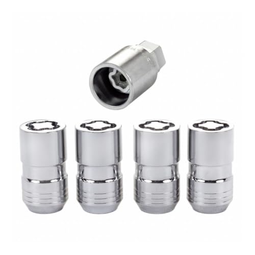 Image of McGard Wheel Lock Nut Set For Honda Civic /Passport 2018 2019 2020 | 4 Pack | Cone Seat | M14 x 1.5 | 21mm & 22mm Dual Hex | 1.639in. Length | Chrome