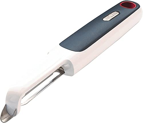 Zyliss E950017 Smooth Glide Pelador de Patatas Giratorio, Plástico/Acero inoxidable, Blanco/Gris,...