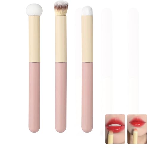 LUYING コンシーラーブラシ 化粧ブラシ ファンデーションブラシ 精密 自然 携帯便利 粉飛びしないメイクブラシ 柔らかくて持ち運びやすい スポンジヘッド粉飛びしないメイクブラシ 化粧用品( 3本セット)