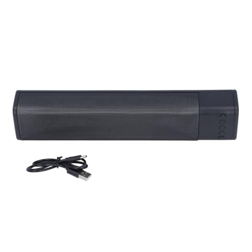 Sound Bar,Dual 4Ω 5W 20Hz‑20KHz RGB Multicolor Light BT Soundbar for Home Gathering Outdoor Picnic (Black)