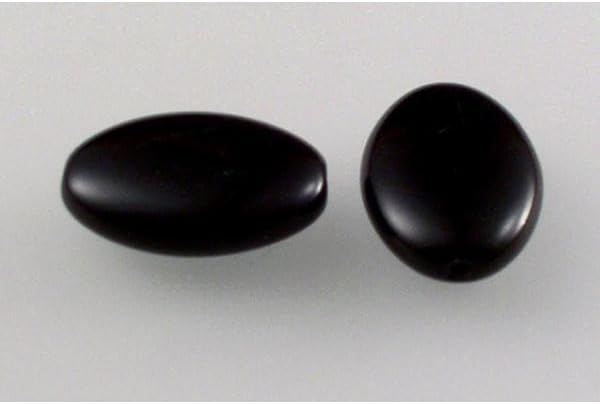 Outlet 10 Grams Olive Oval Pressed Glass Beads with Edges, 8 x 6 mm, 1 Mixed Colors (00001-mix), Glass, Czech Republic