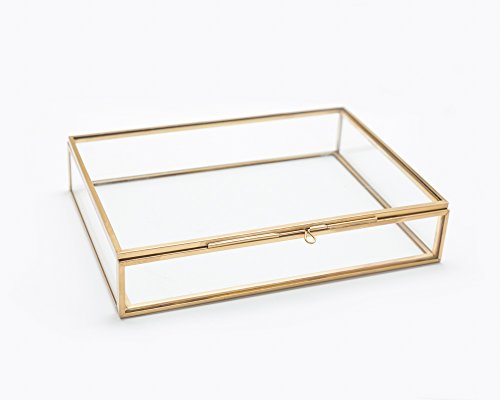 The Queen of Crowns Glass Photo Box, Proof Box, Glass Shadow Box, Gold Glass Box (5x7)