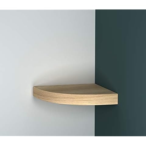 URBNLIVING Floating Wooden Corner Shelf Unit Cover