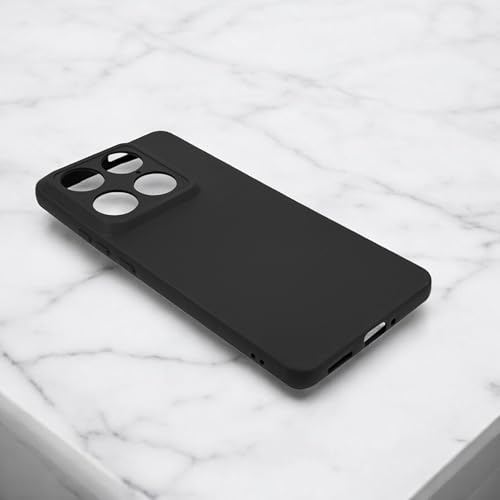 Image of SBMS Silicone Back Cover Case for Motorola Signature | Soft Micro-Fibre Lining Inside | Camera Protection Bump | Shockproof Back Cover Case for Moto Signature (Candy Cloth Black)