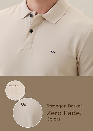 Image of Nostrum Cotton Half Sleeve T-Shirt for Men Boys, Regular Fit, Cherry, Stylish Mens T-Shirts, Polo T Shirt for Man, Collar T Shirts for Men