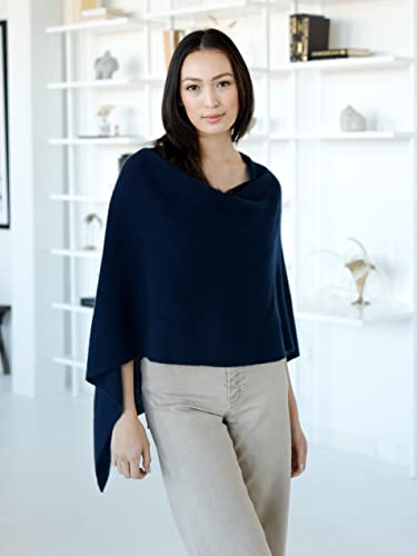 Image of CLAUDIA NICHOLE Womens 100% Cashmere Dress Topper - Cashmere Poncho Wrap