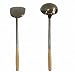 Chuan & Hoak (Spatula and Ladle) Wok Utensils ANCHOR Large Size L17.5' x 5' Chinese Cooking Tools Wok Spoon & Wok Turner Stainless Steel Cooking Utensils